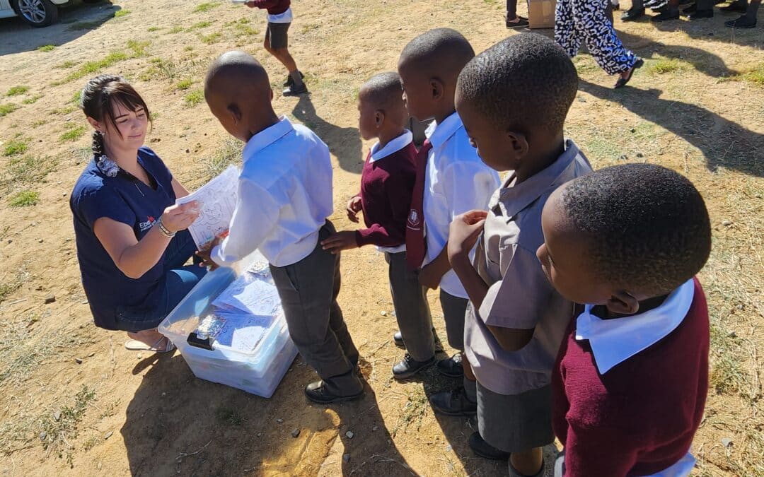 Children learning to love animals